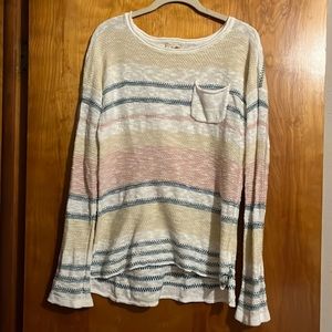 Sz medium long sleeve woven sweater